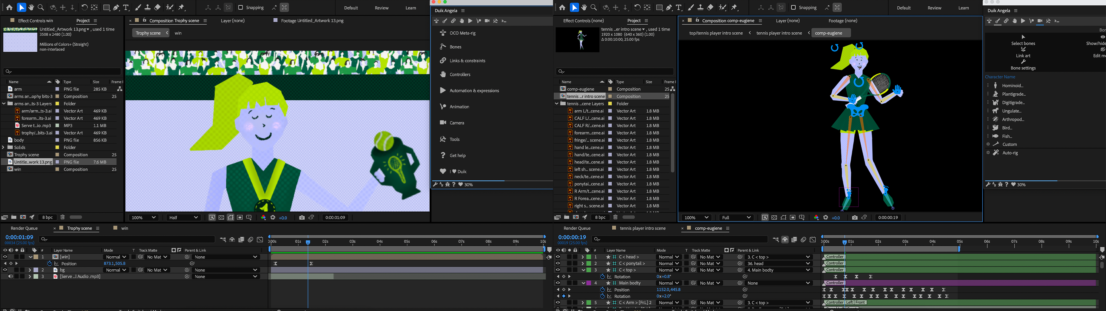 behind the scenes of character rig
